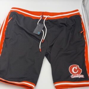 Cookies Men's Black and Orange Shorts mesh heavy weight